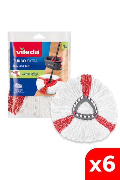 Vileda 6 Paket Turbo Extra Paspas, Üçgen Başlık, %20 Daha Fazla Kir Toplama