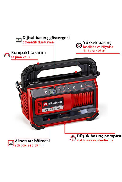 Einhell PRESSITO 18/25 Akülü Hava Kompresörü 4020420