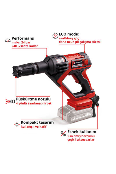 Einhell Akülü Basınçlı Yıkama Tabancası HYPRESSO 18/24-1 4140135