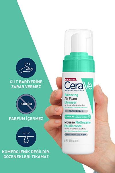 CeraVe Airfoam Normal, Karma Ve Hassas Ciltler Için Köpük Temizleyici 148ml