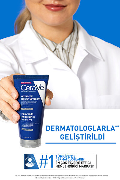 CeraVe Advanced Repair Ointment 3 Temel Seramid İçerikli Gelişmiş Onarıcı Bakım Kremi 88 ml