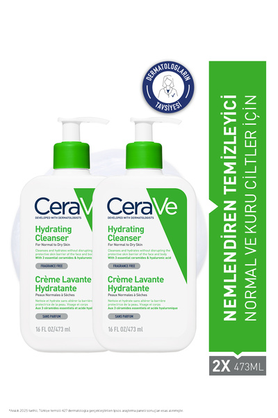 CeraVe Hyalüronik Asit & Seramid İçerikli Normal ve Kuru Ciltler İçin Yüz Tem...