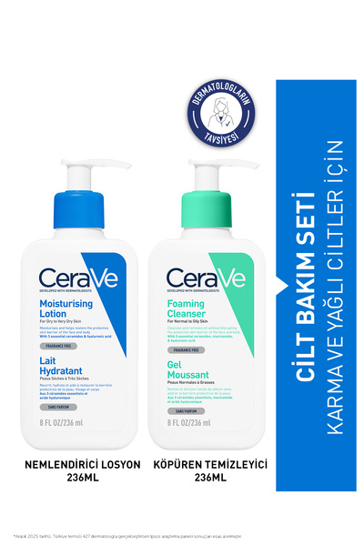 CeraVe KARMA VE YAĞLI CİLTLERE ÖZEL CİLT BAKIM SETİ