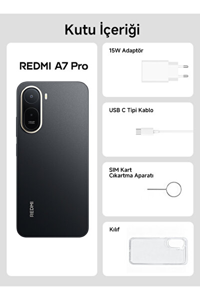 Xiaomi REDMI A7 Pro 4GB+128GB Siyah (Xiaomi Türkiye Garantili)