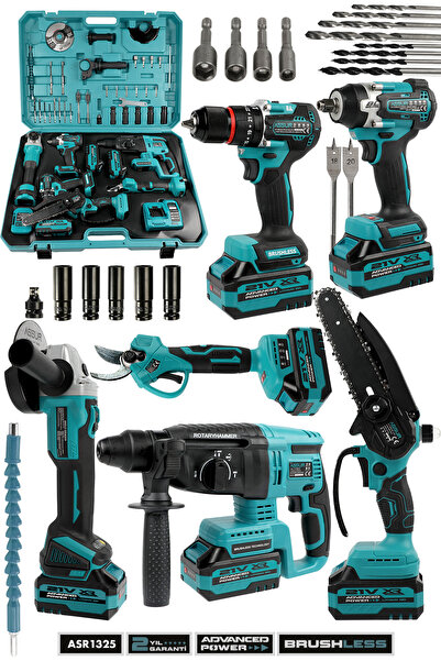 ASSUR Profesyonel 21v Hilti Matkap Somun Sıkma Makas Testere Taşlama 6'lı Set