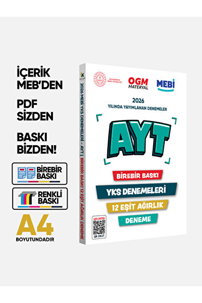 Karakutu Yayınları 2026 YKS-AYT MEBİ OGM EŞİT AĞIRLIK Güncel Seri Online Dene...