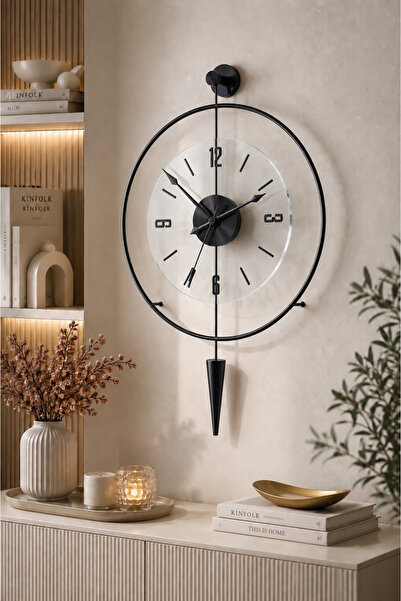 MetaQuartz Aksesuar Siyah LUXPEN - Modern Dekoratif Metal Duvar Saati
