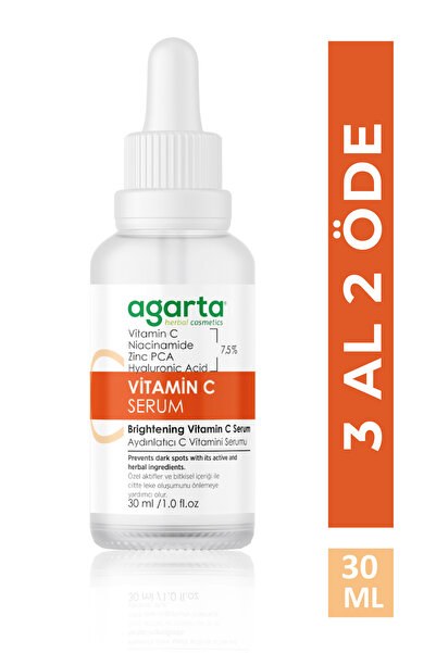 Agarta Süper Aydınlatıcı Ve Ton Eşitleyici C Vitaminli Serum 30 ml (%7,5 VİTA...