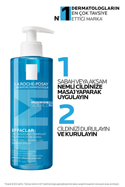 La Roche Posay Güneş Korumalı Cilt Bakım Seti:Effaclar Yüz Temizleyici Jel 400mlX2 & Anthelios Yüz Güneş Kremi 15ml