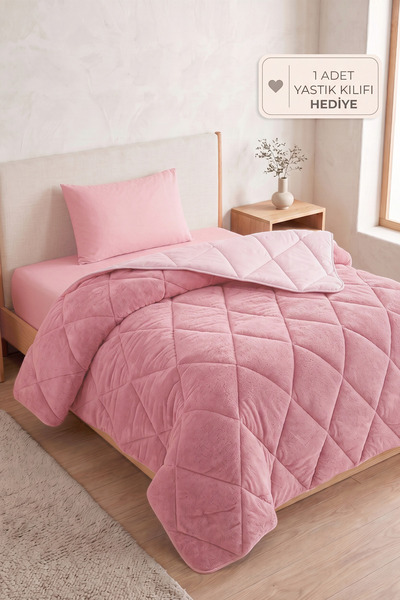 Formeya Single premium double-sided wellsoft duvet set powder - 1 pillowcase ...