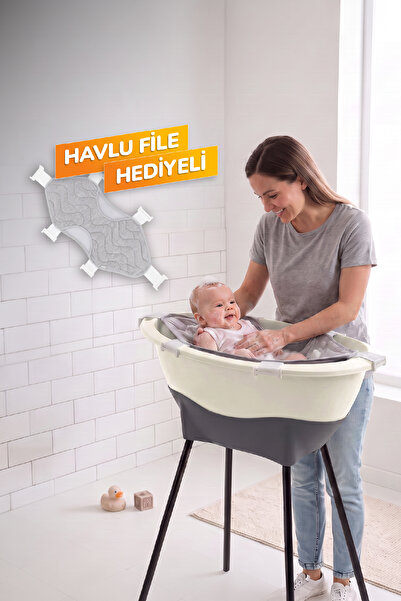 Babyjem Elegant Ayaklı Bebek Banyo Küvet & Filesi