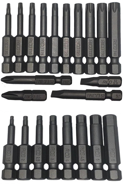 Genel Markalar Matkap Uçları Torx Alyan Düz Yıldız 22 Parça 50 Mm Manyetik Mı...