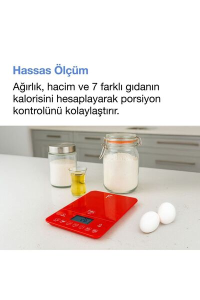 Fakir Molly Dijital Mutfak Tartısı Kırmızı