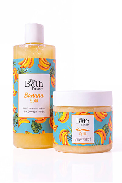 THE BATH FACTORY Banana Split Duş Jeli + Vücut Peelingi