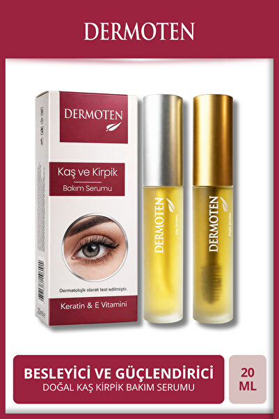 Dermoten Kaş & Kirpik Bakım Serumu, Keratin, E Vitamini Ve Doğal Yağ Içerikli...