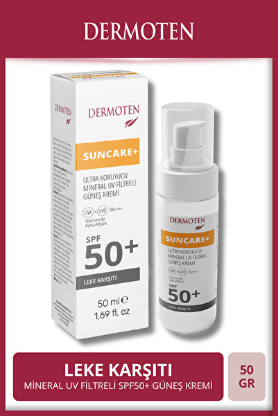 Dermoten Leke Karşıtı Güneş Kremi Suncare+ SPF 50+ Faktör Lekeli Ciltler için...