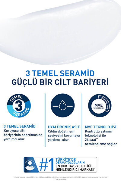 CeraVe Hyalüronik Asit & Seramid İçerikli Normal ve Kuru Ciltler İçin Nemlendirici Yüz&Vücut Losyonu 236 ml