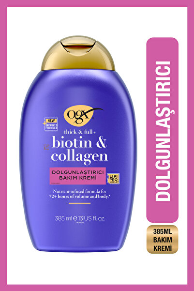 OGX Cremă de îngrijire a părului cu biotină și colagen fără sulfat 385 ml