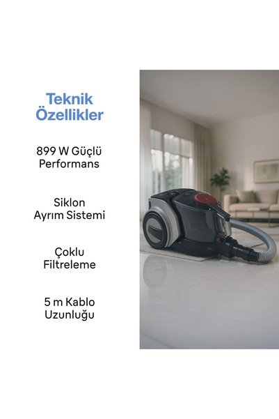 Fakir Spider BL 6022 Toz Torbasız Elektrikli Süpürge