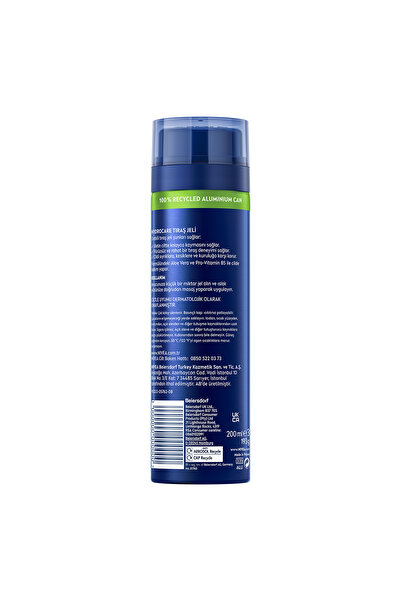 NIVEA MEN Erkek Tıraş Jeli Hyrocare 200ml, Kesik ve Kuruluk Karşıtı, Nemlendirici, Aloe Vera, Provitamin