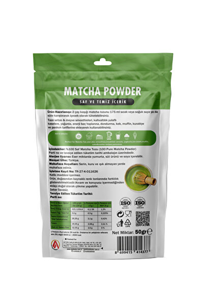 Mahbuba Saf Matcha Çayı Tozu Pure 50gr