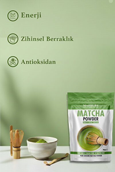 Mahbuba Saf Matcha Çayı Tozu Pure 50gr