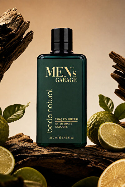Bade Natural Men's Garage Dökme Tıraş Kolonyası Ferahlatıcı ve Tazeleyici 250 ml
