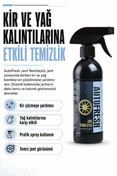 AutoFresh Araç Jant Balata Tozu Temizleyici Ve Parlatıcı Sünger Hediyeli Temiz Jantlar 410 ml