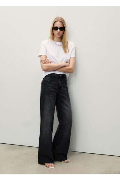 MANGO Siyah Denim Kadın Jeans 87000259