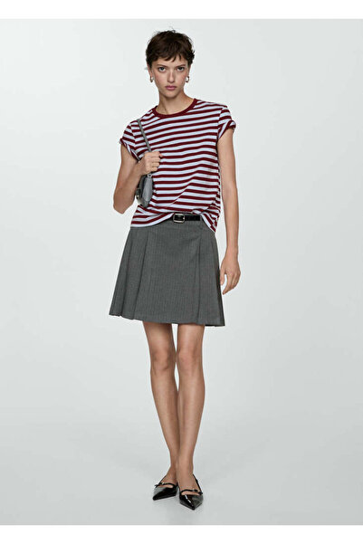 MANGO BORDEAUX Kadın T-Shirt 77074031