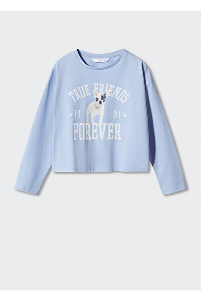 MANGO Kids Gök mavisi Kız Çocuk T-Shirt  47081319
