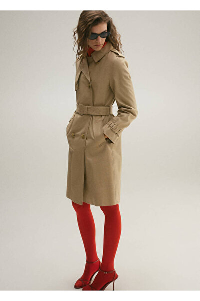 MANGO BEIGE Kadın Trençkot 87064062