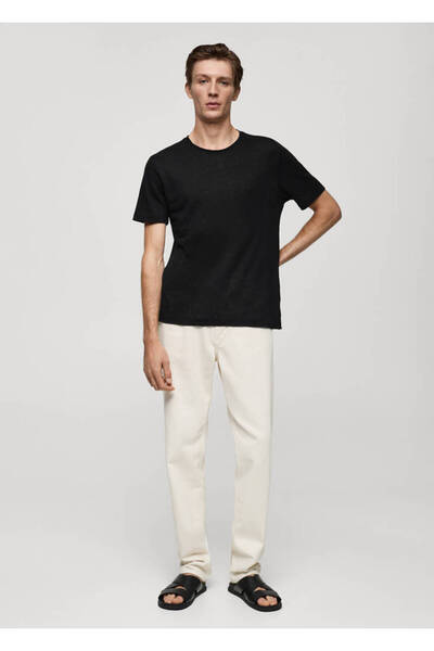 MANGO Siyah Erkek T-Shirt 77870596