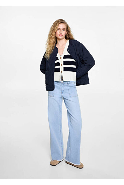 MANGO CARDIGAN . MARINE