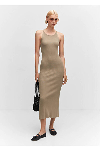 MANGO KHAKI Kadın Elbise 57064425