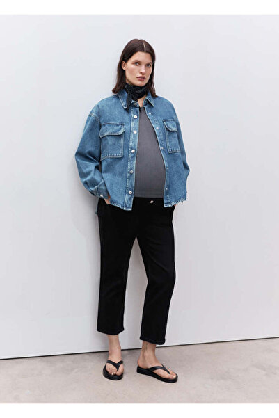 MANGO Siyah Denim Kadın Jeans 87000264