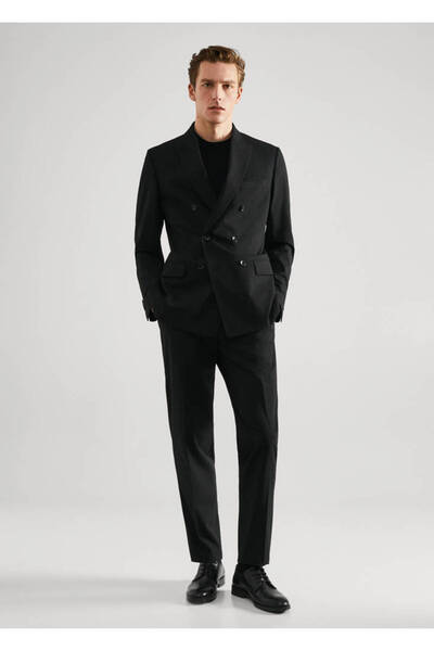 MANGO Man Siyah Erkek Blazer 57010716