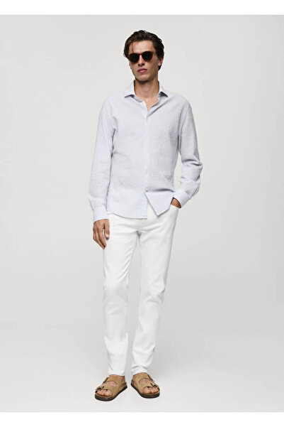 MANGO Beyaz Erkek Jeans 77310597