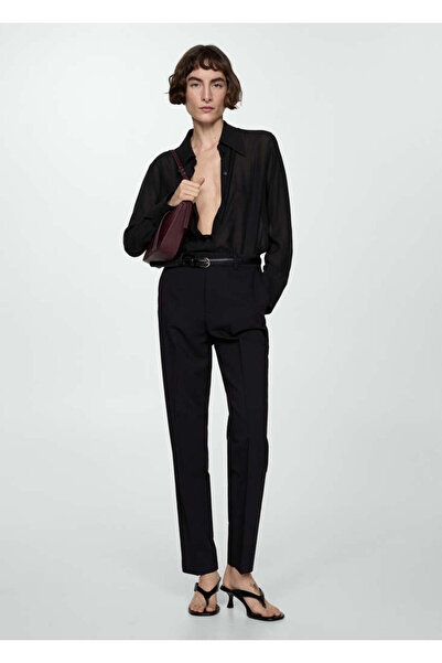 MANGO Siyah Kadın  Pantolon 67150034