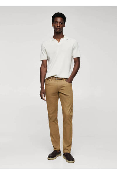 MANGO Man Kahverengi Erkek Yetişkin Pantolon  47000553