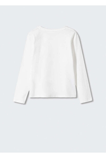 MANGO Kids Kırık Beyaz Kız Çocuk T-Shirt  47001268