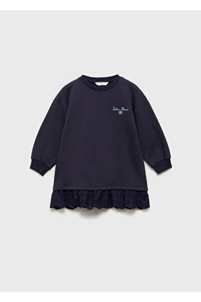MANGO Lacivert Kız Bebek Elbise 77037716
