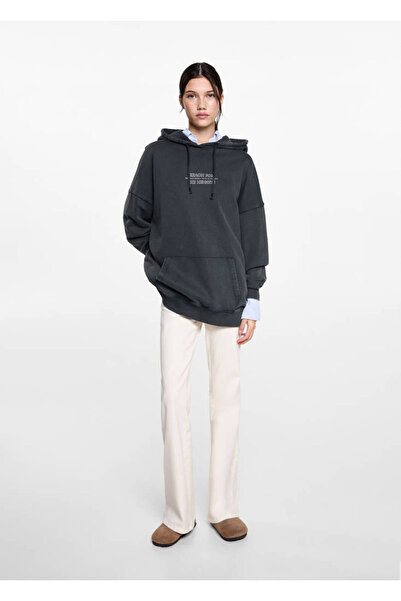 MANGO Kömür Rengi Kız Çocuk Sweatshirt 87080632
