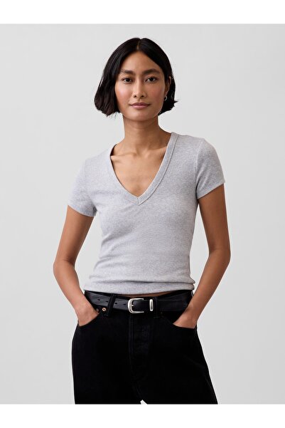 GAP Тениска BC15 Светлосив меланж