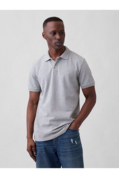 GAP F-LOGO PK POLO B10 Сив меланж 98% памук Баварски памук (BCI), 2% еластан ...