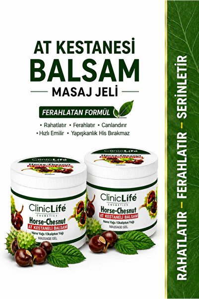 cliniclife At Kestanesi Masaj Jeli 500 ml 2'Li paket Ferahlatıcı Rahatlatıcı ...