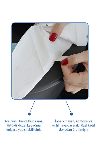 Babyjem Hijyenik Kaymaz Tek Kullanımlık Klozet Kapak Örtüsü - 10 Adet