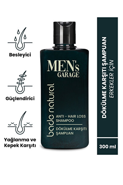 Bade Natural Men's Garage Dökülme Karşıtı Şampuan Besleyici ve Güçlendirici 3...
