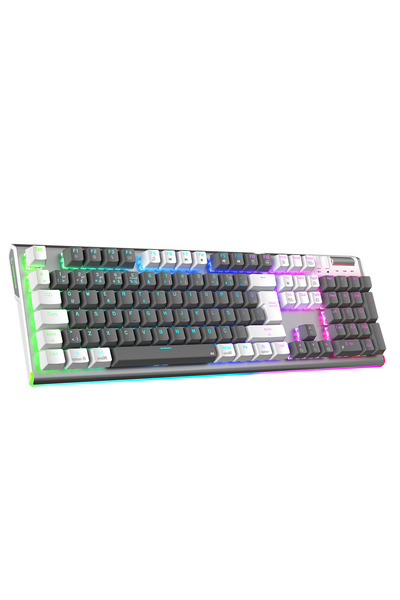 Rampage Carbon Pro Gb Bluetooth Klavye Şarjlı Wifi Kablosuz Klavye Rgb Red Me...