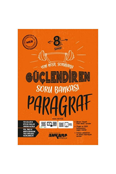 Ankara Yayıncılık 8. Sınıf Paragraf Güçlendiren Soru Bankası